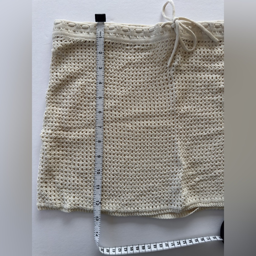 Good American Crochet Cover Up Mini Skirt, New With Tags - Picture 9 of 11